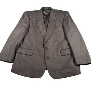 Gianelli Blazer Sport Coat‎ Mens 48R Brown Wool Blend Micro Pattern 2 Button